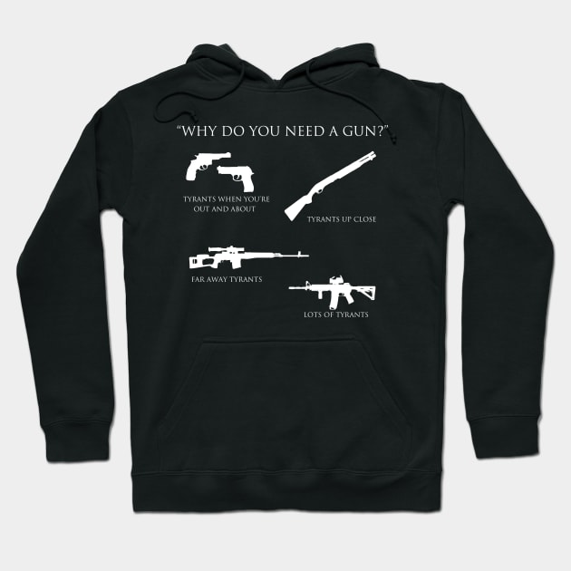 Why do you need a gun? Hoodie by DrSh0ckerDesigns